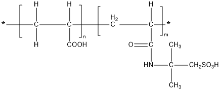 丙烯酸-2-丙烯酰胺-2-甲基丙磺酸共聚物（AA/AMPS）结构式